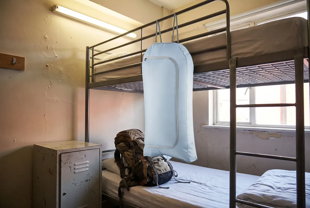 Wadewow hostel laundry hack — backpacker travel drying bag uses hair dryer, personal and hygienic in shared dorms
